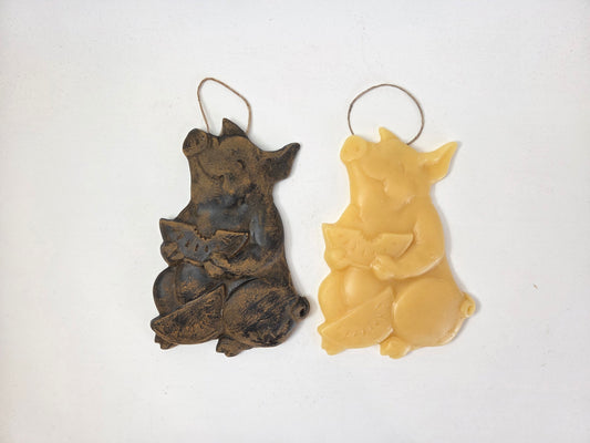 The Happiest Pig | Beeswax Ornament