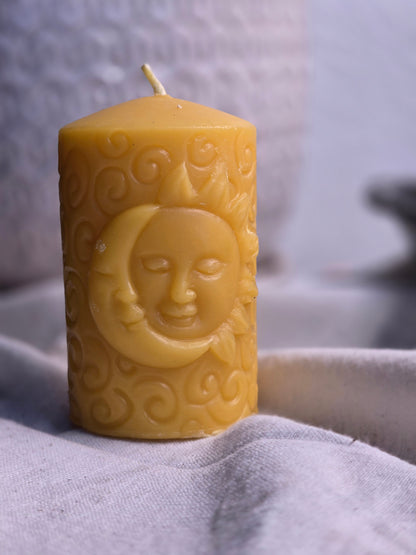 Cosmic Dance Pillar | Beeswax Candle