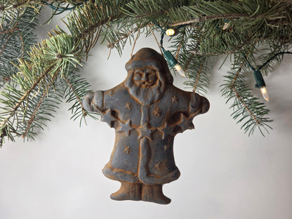 Santa with Star Garland | Beeswax Ornament