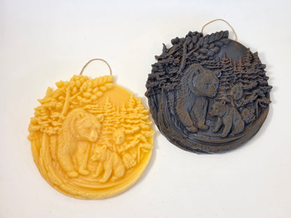 Mama and Cubs | Beeswax Ornament
