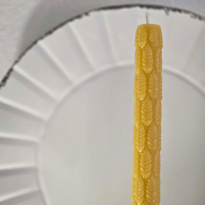 Eternal Wheat Tapers - Set of 2 | Beeswax Candles