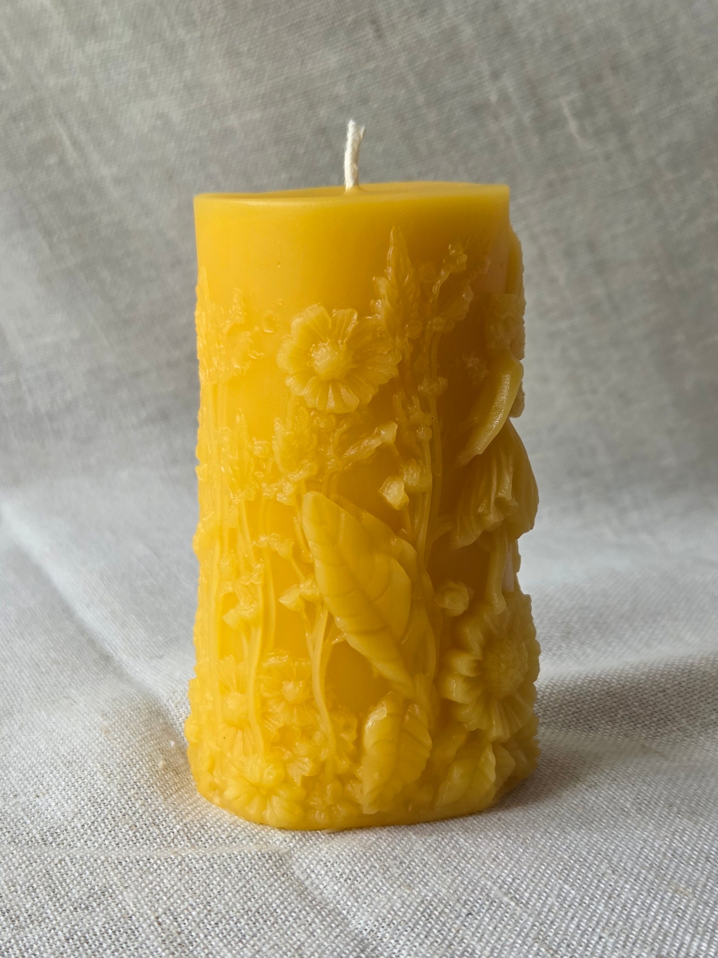 Garden Fairy Pillar | Beeswax Candle