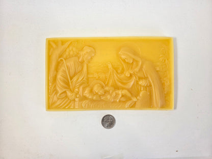 Welcome to Our World Nativity Plaque | Beeswax Ornament