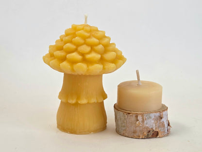 Pinecone Mushroom | Beeswax Candle
