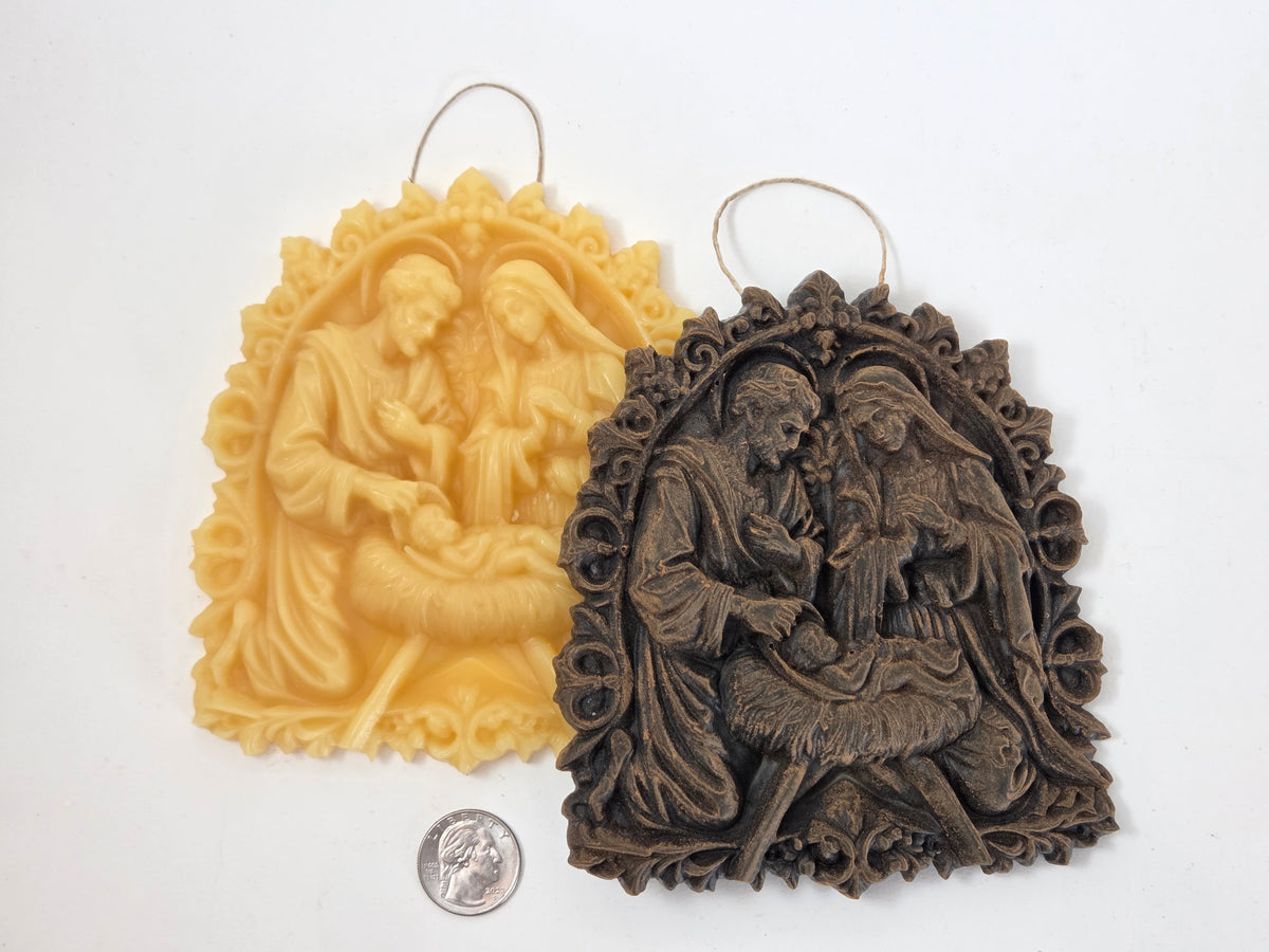 The Midnight Clear Nativity Plaque | Beeswax Decor