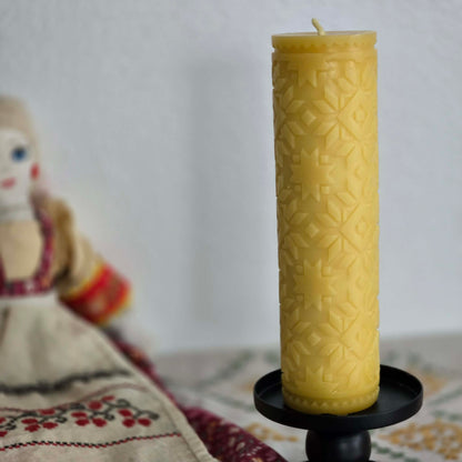 Forever Family Block Pillar | Beeswax Candle