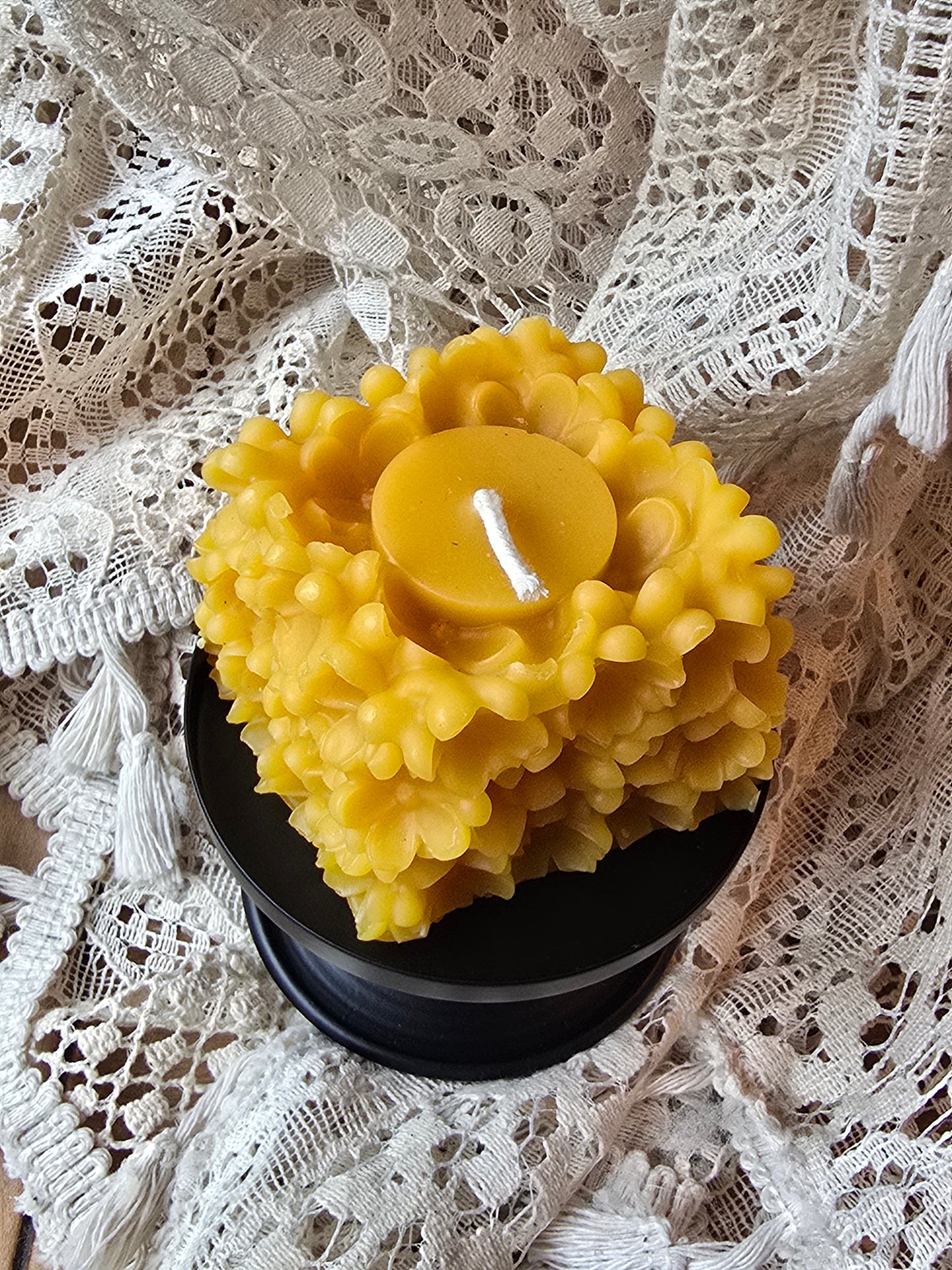 Hydrangea Cube | Beeswax Candle