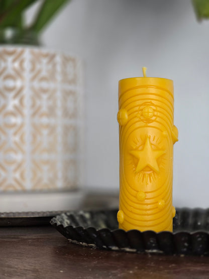 Eternal Star Pillar | Beeswax Candle