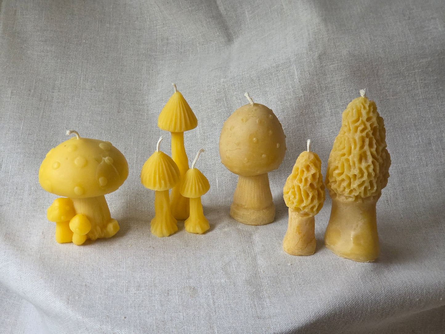 Fairy Garden Mushrooms - Set of 3 | Beeswax Candles