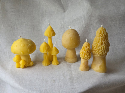 Fairy Garden Mushrooms - Set of 3 | Beeswax Candles