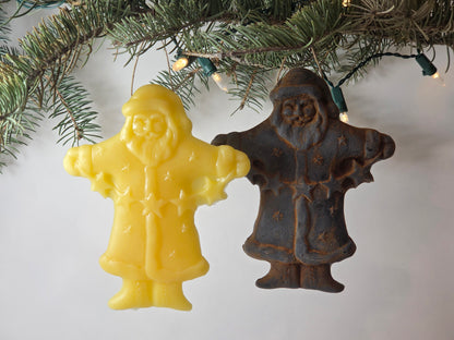 Santa with Star Garland | Beeswax Ornament