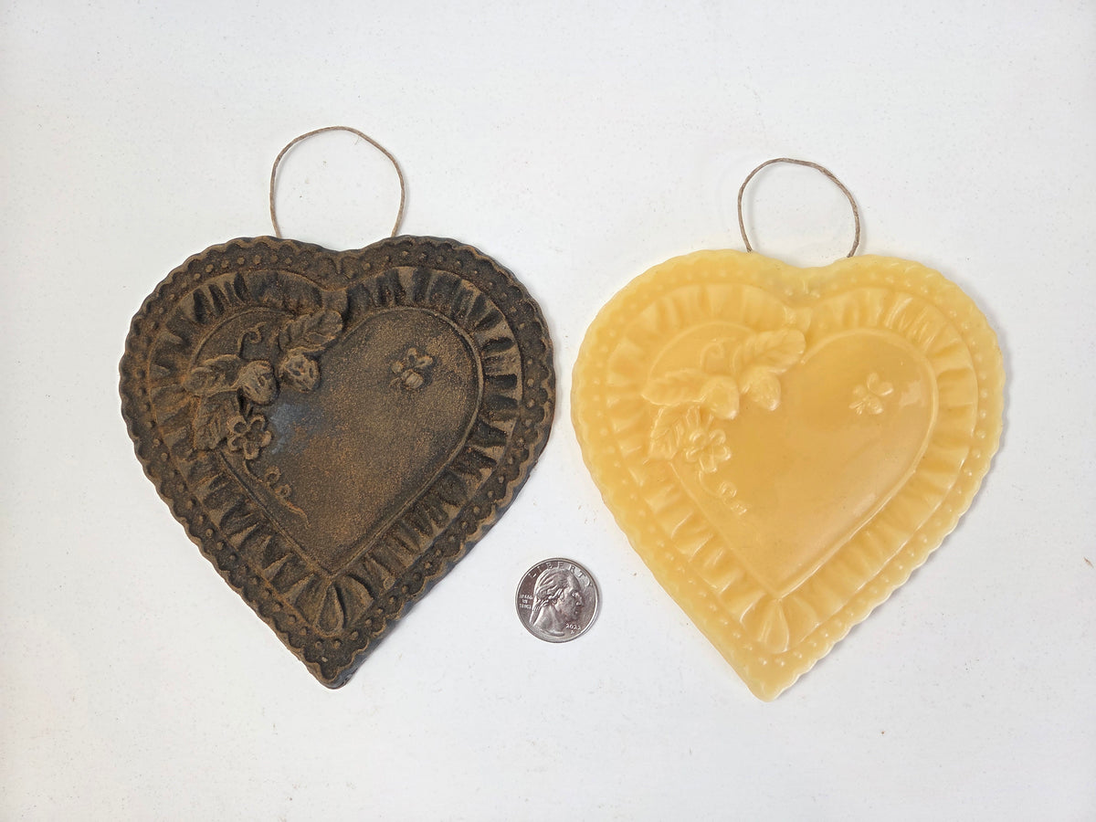 Strawberry Bee Heart | Beeswax Ornament