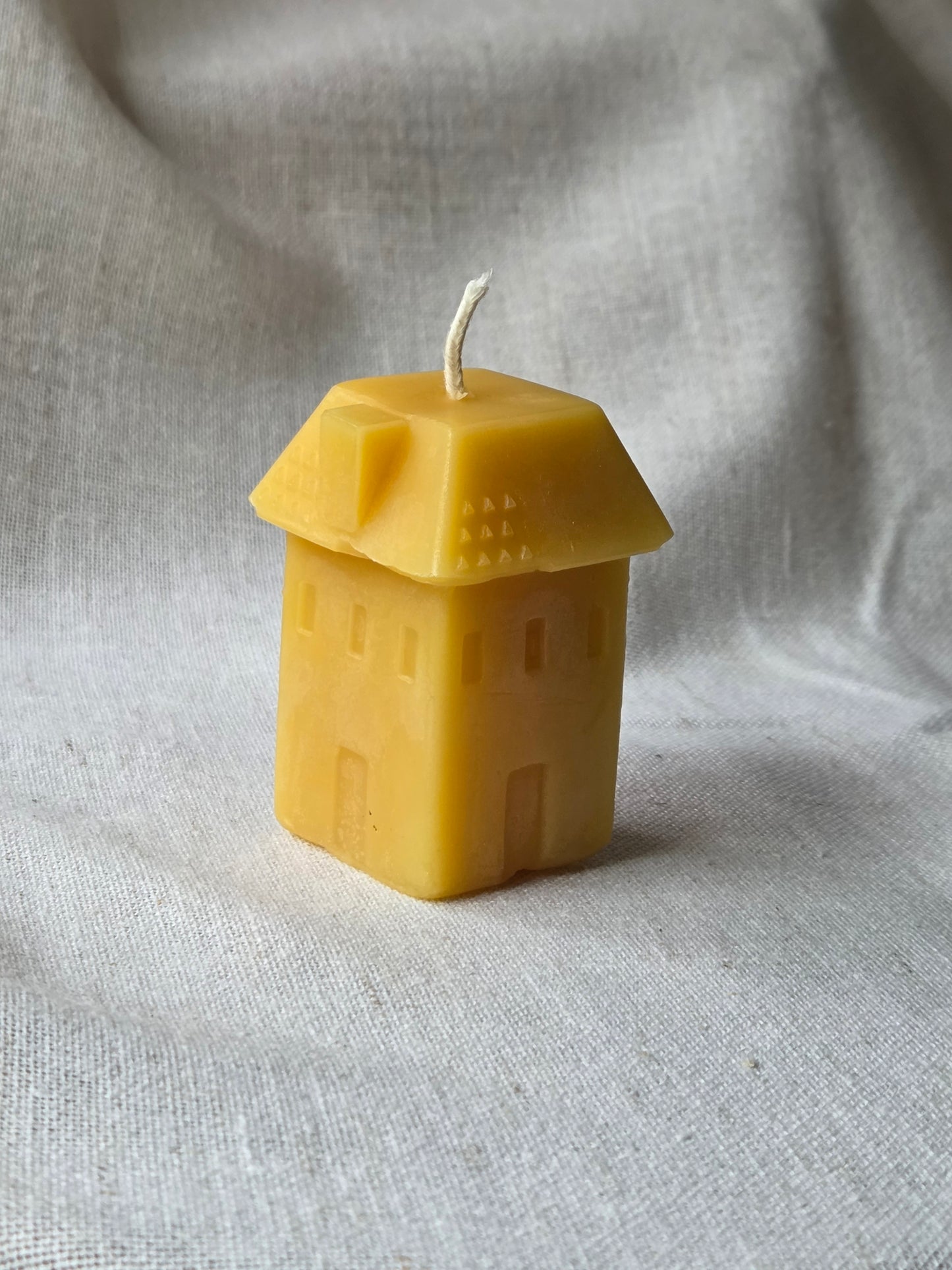 Little House - Square Roof | Beeswax Candle