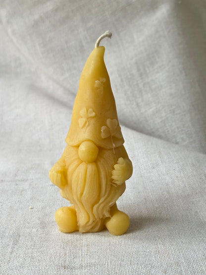 St. Patrick's Day Gnome | Beeswax Candle
