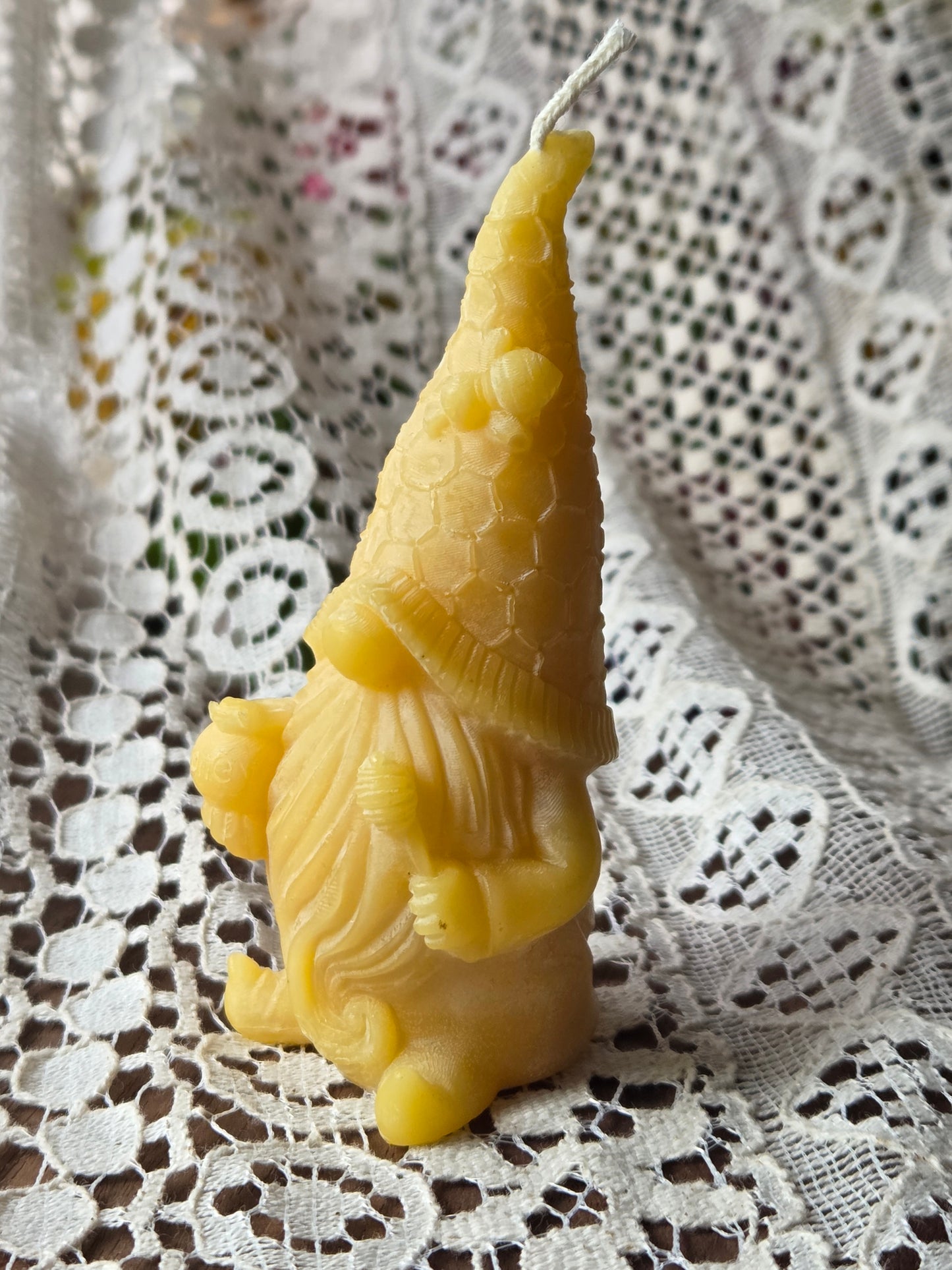 Beekeeper Gnome | Beeswax Candle