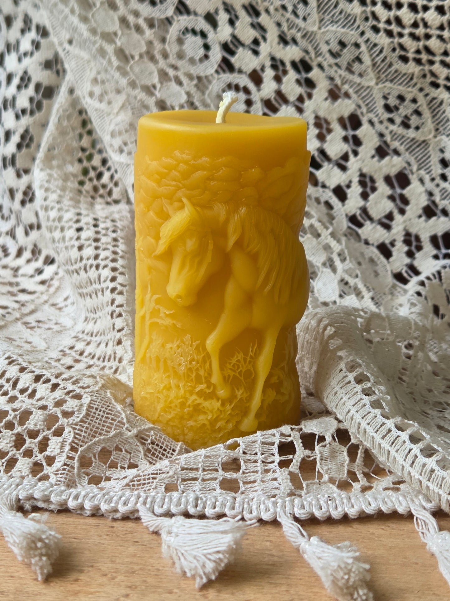 Forest Pony Pillar | Beeswax Candle