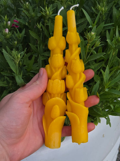 Garden Glory Taper - Set of 2 | Beeswax Candles