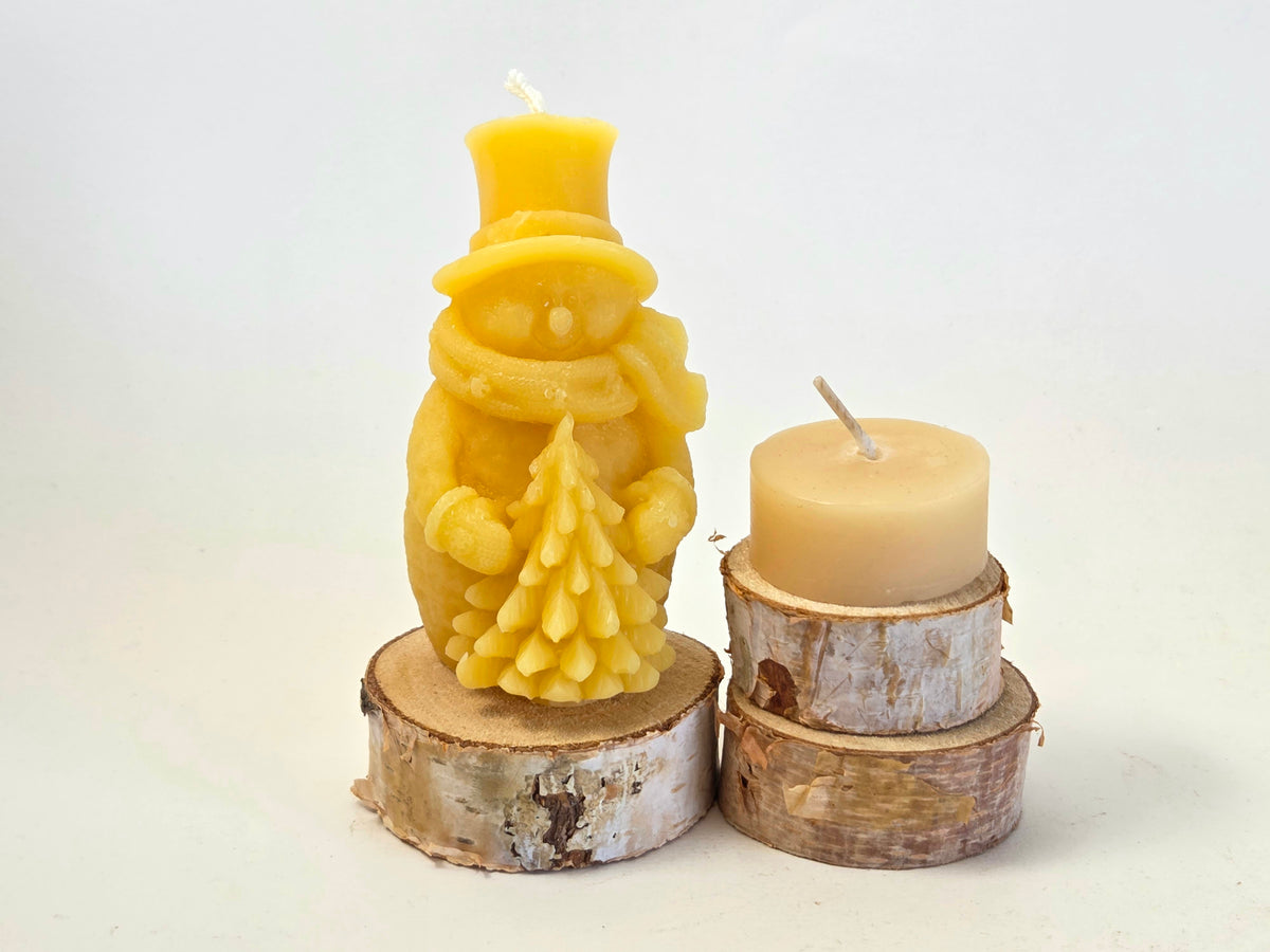 Treekeeper Snowman | Beeswax Candle