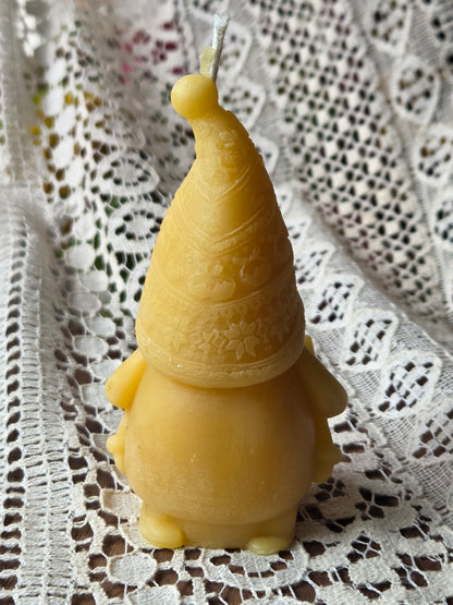 Slavic Skier Gnome | Beeswax Candle