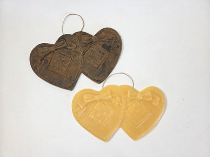 Vintage Hearts | Beeswax Ornament