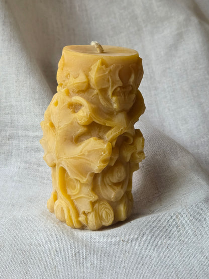 Oh Canada - Maple Leaf Pillar | Beeswax Candle