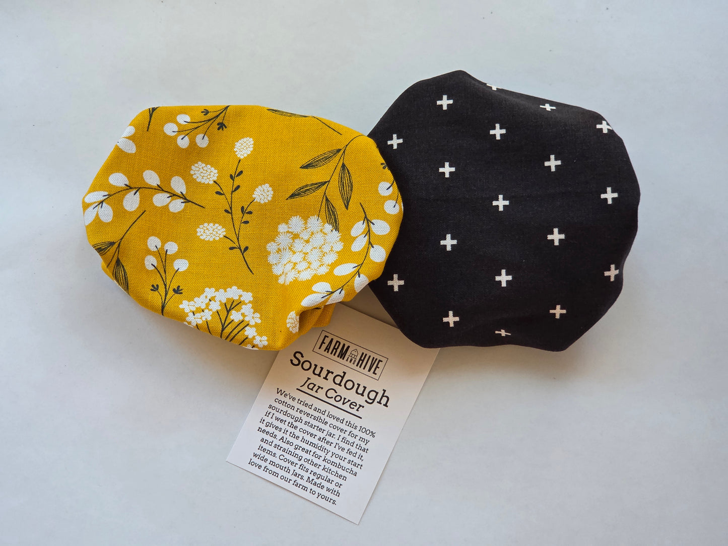 Goldenrod Jar Covers | Reversible 100% Cotton