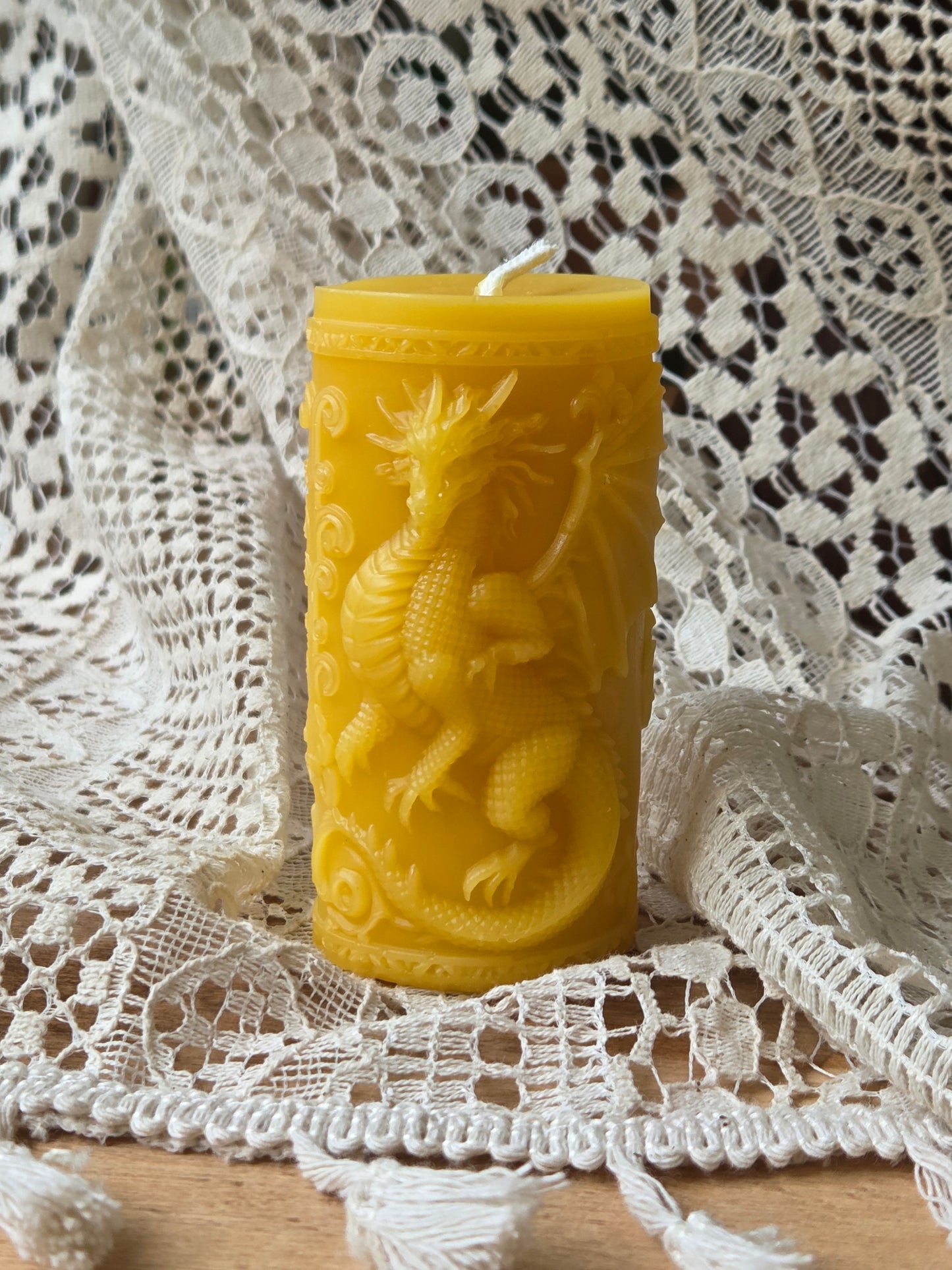 Noble Dragon Pillar | Beeswax Candle