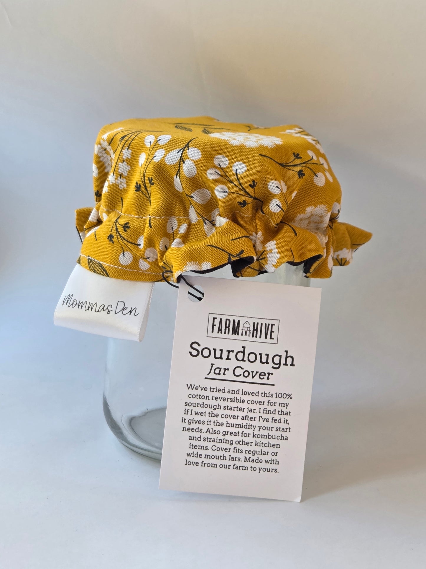 Goldenrod Jar Covers | Reversible 100% Cotton