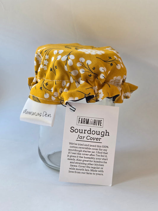 Goldenrod Jar Covers | Reversible 100% Cotton