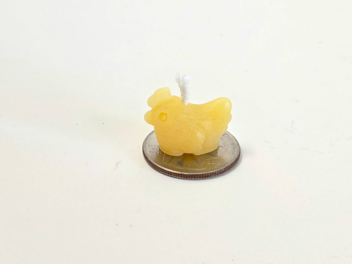 Bitty Chicken | Tiny Beeswax Candle