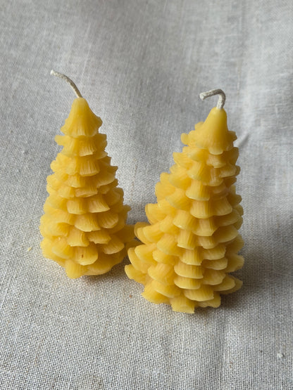 Mini Evergreen Trees - 2 Sizes | Beeswax Candles