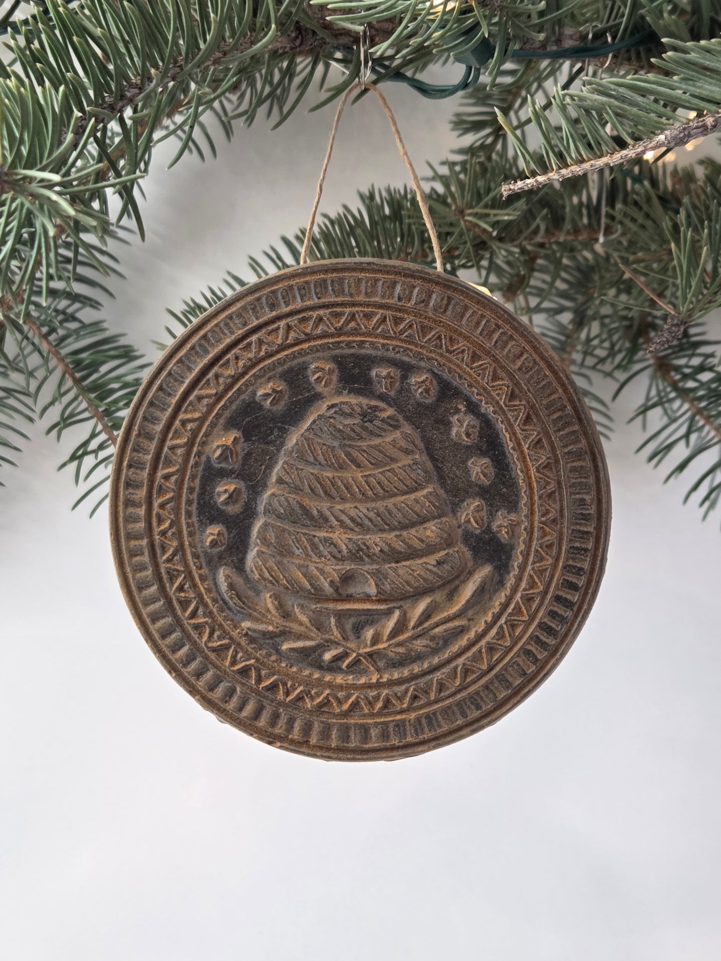 Bee Skep Hive | Beeswax Ornament