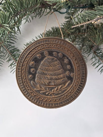 Bee Skep Hive | Beeswax Ornament