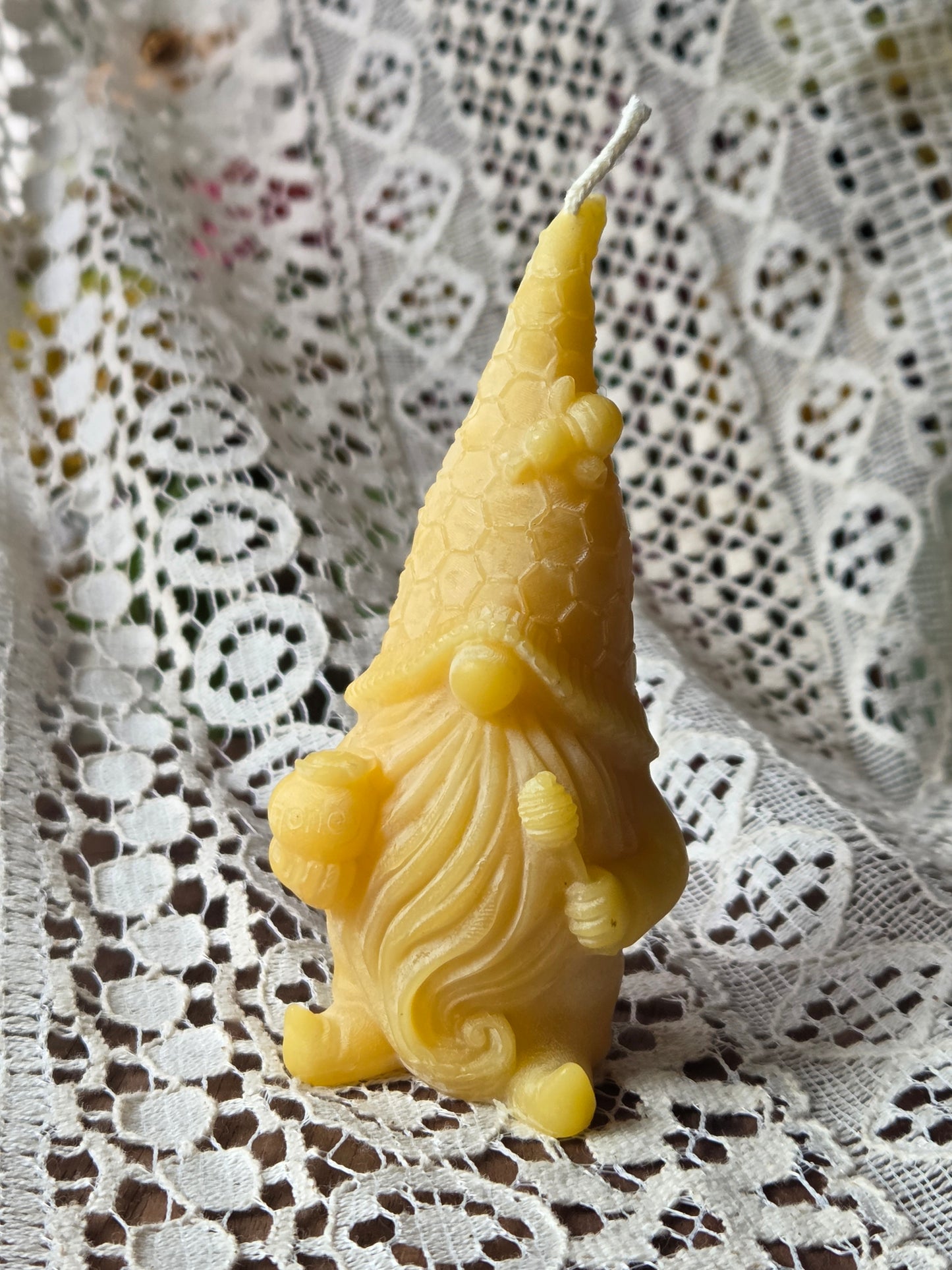 Beekeeper Gnome | Beeswax Candle