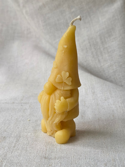 St. Patrick's Day Gnome | Beeswax Candle