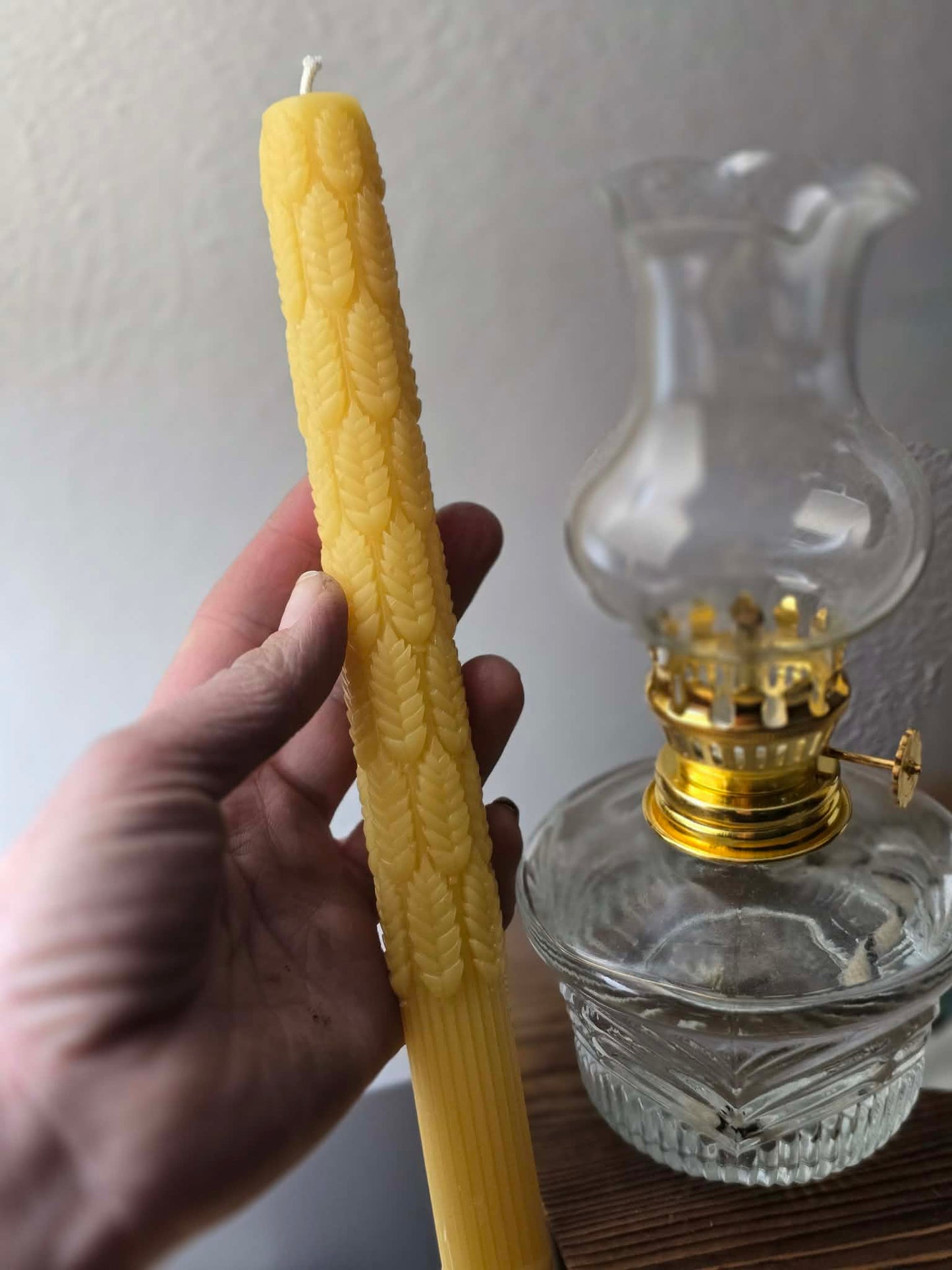 Eternal Wheat Tapers - Set of 2 | Beeswax Candles