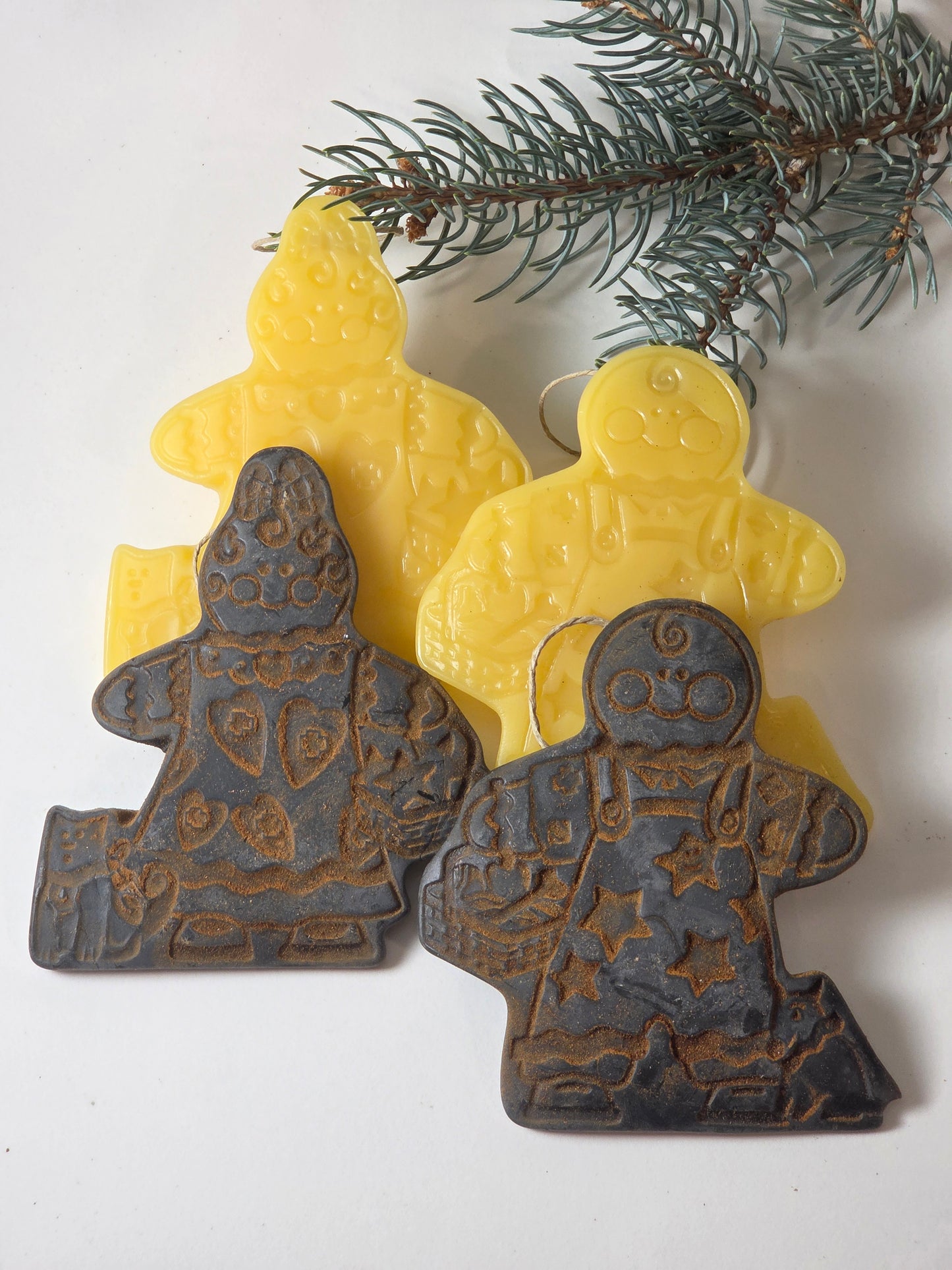 Ginger and Bradley Set | Beeswax Ornaments