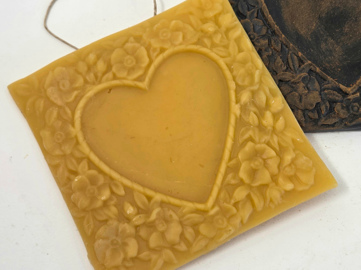 Floral Heart Frame | Beeswax Ornament