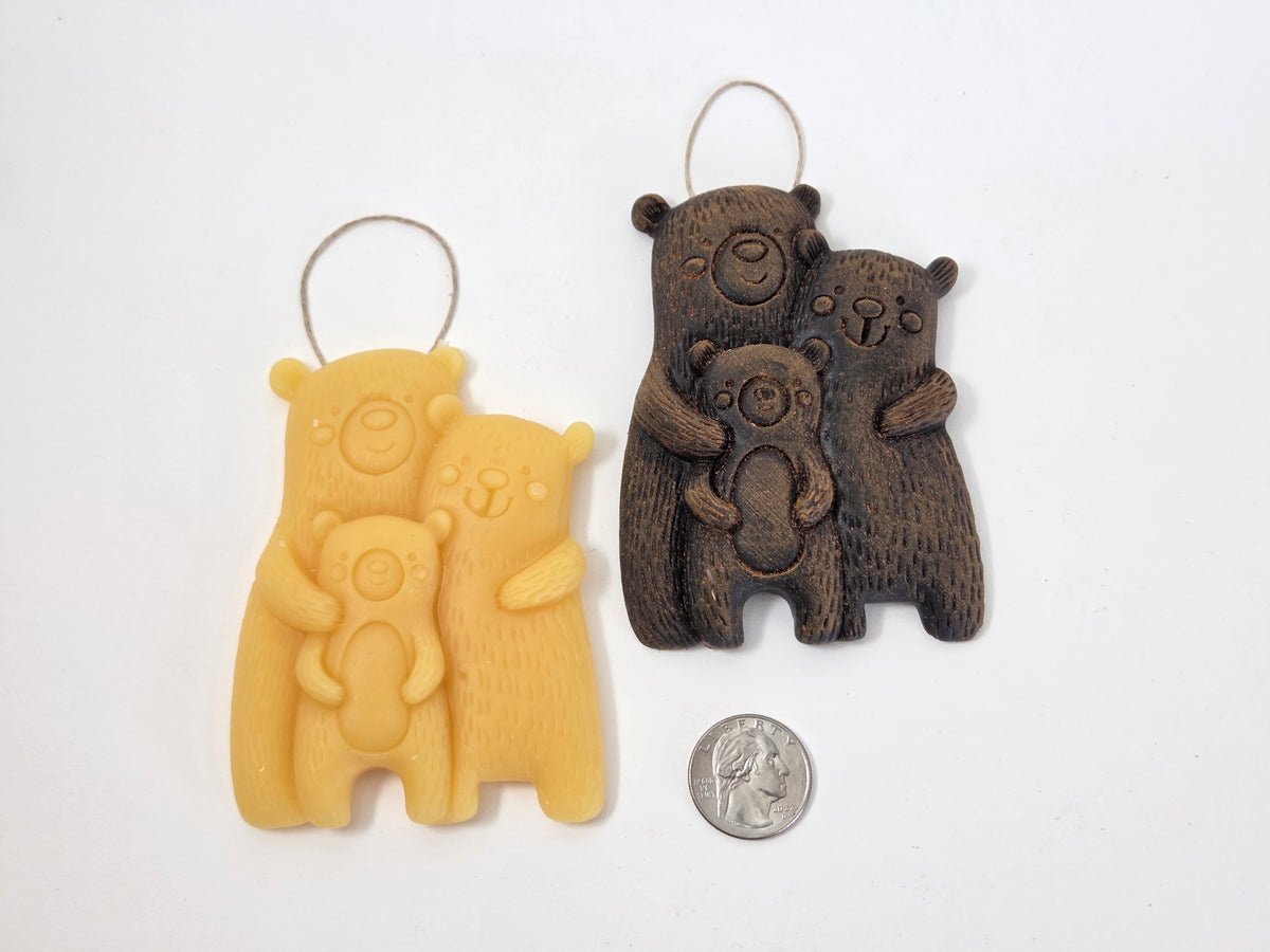 Happy Bear Family | Beeswax Ornament