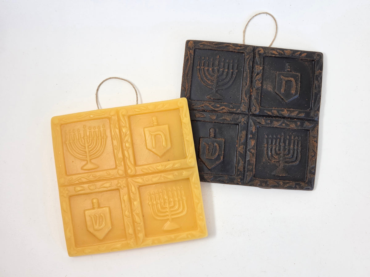 Menorahs and Dreidels | Beeswax Ornament