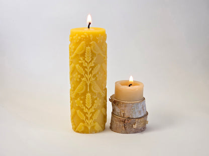 For the Beauty of the Earth Pillar | Beeswax Candle