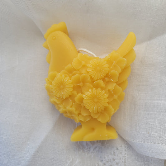 Floral Chicken Candle