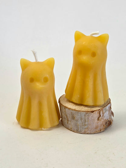 Ghost Cat | Beeswax Candle
