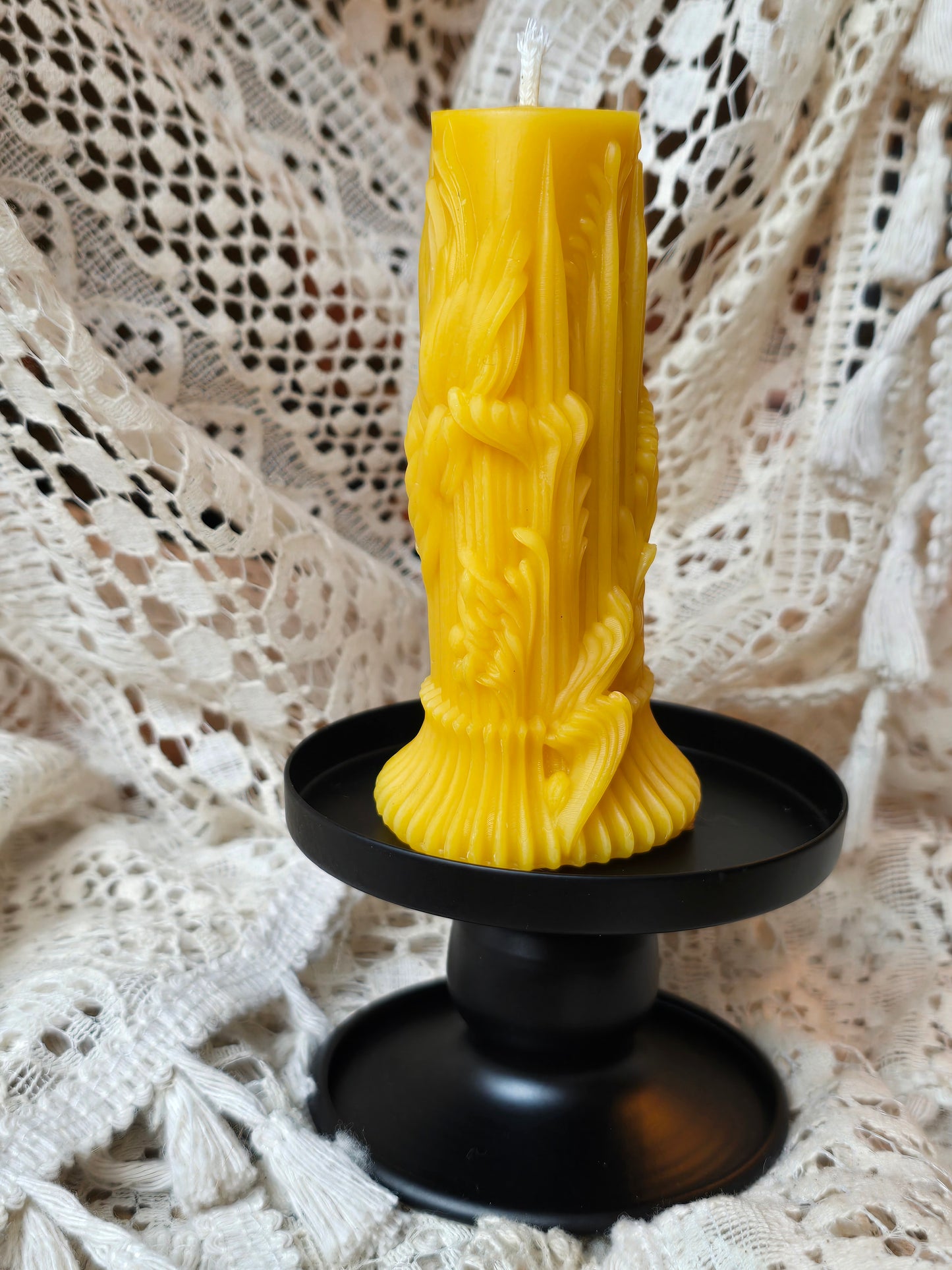 Pearly Gates Pillar | Beeswax Candle