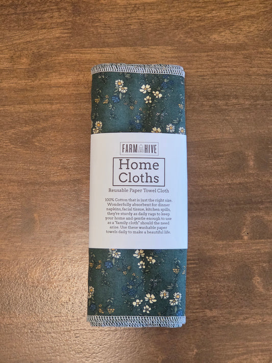 Margaret Floral Home Cloths | 100% Cotton Reusable Paper Towels