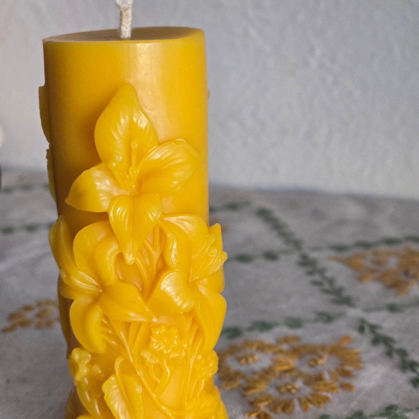 Consider the Lilies Pillar | Beeswax Candle