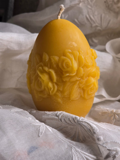 Rose Garden Egg | Beeswax Candle