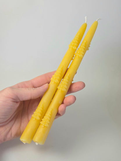 Christmas Trees Tapers - Set of 2 | Beeswax Candles