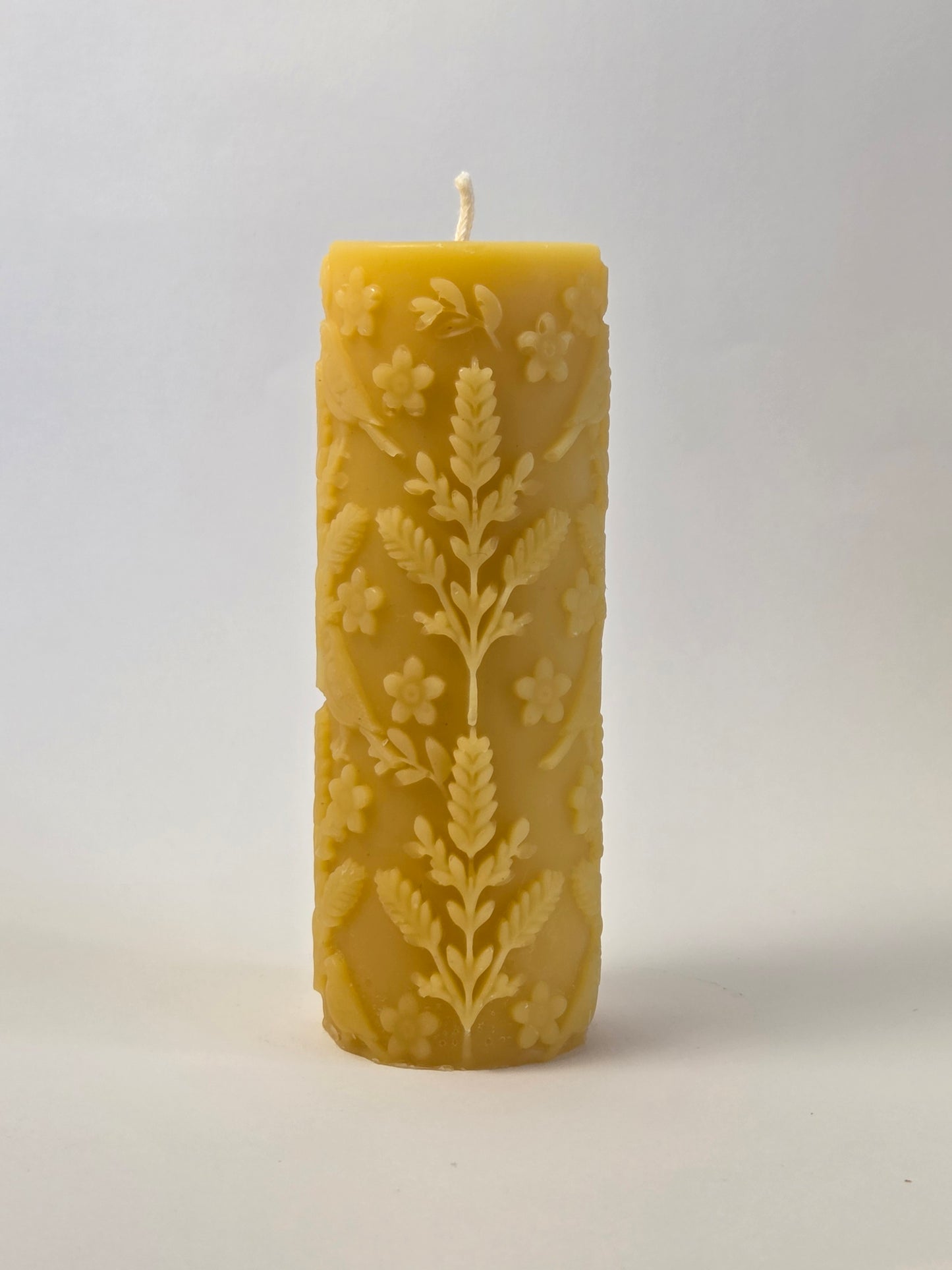 For the Beauty of the Earth Pillar | Beeswax Candle