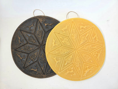 Nordic Noel | Extra Large Beeswax Ornament / Wall Plaque